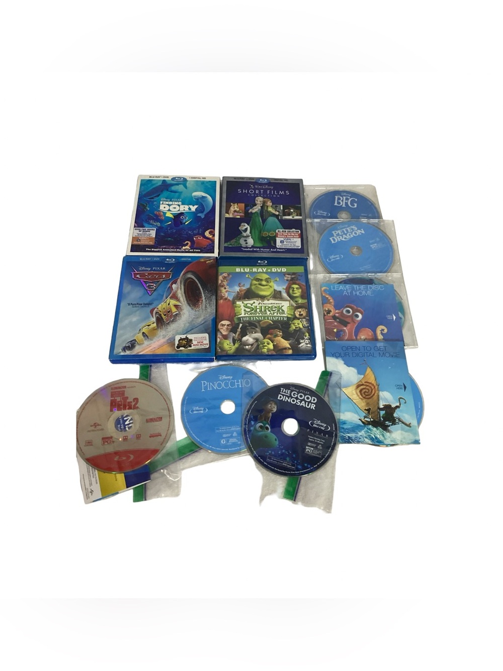 Lot of 11 Disney Kids Blu-Ray Movies- Some No Box- All Discs are EUC